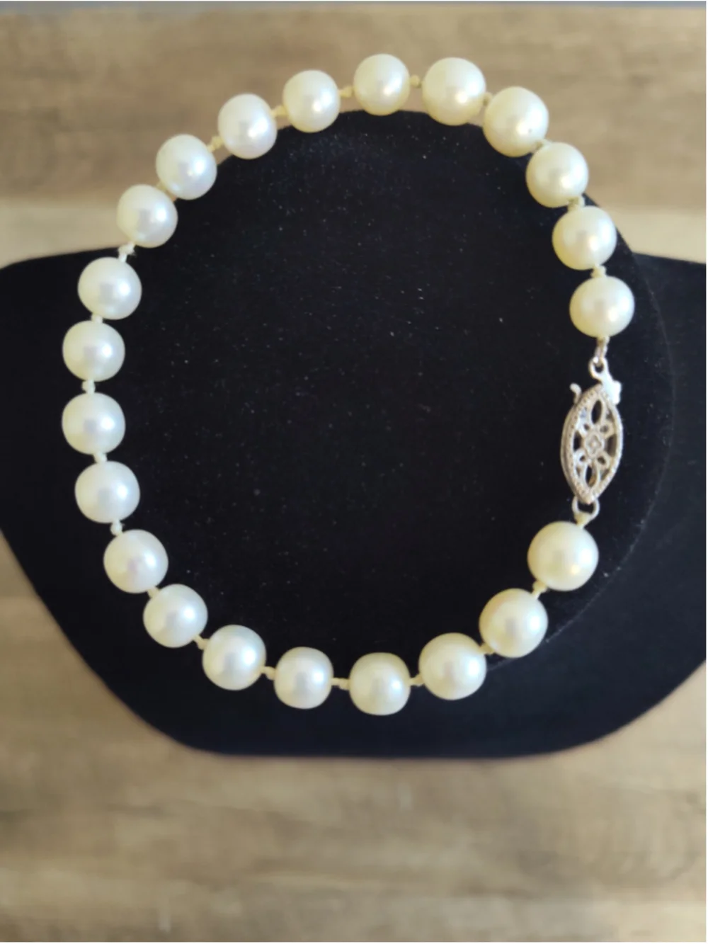 Women's Vintage Pearl and Sterling Silver Bracelet